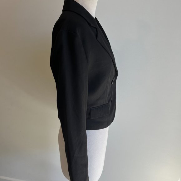 Dotti Black Tailored Button Up Long Sleeve Classic Career Jacket Size 10 - Picture 8 of 12